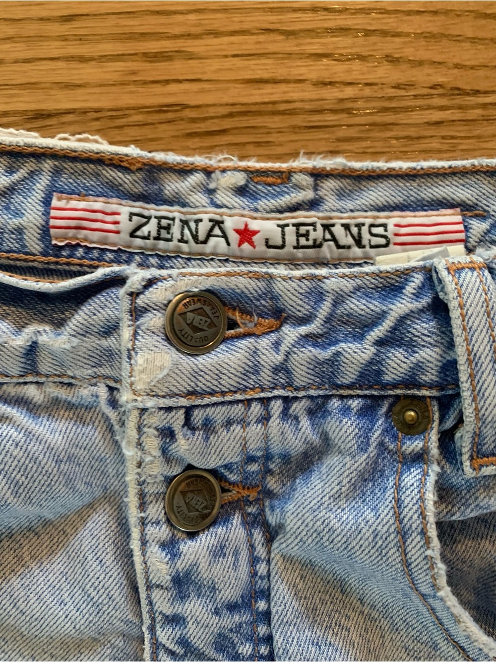 Vtg 90s Zena High Waisted Thrashed Mom Jeans Made in USA Sz 10 Fits 27 28 - Picture 10 of 16
